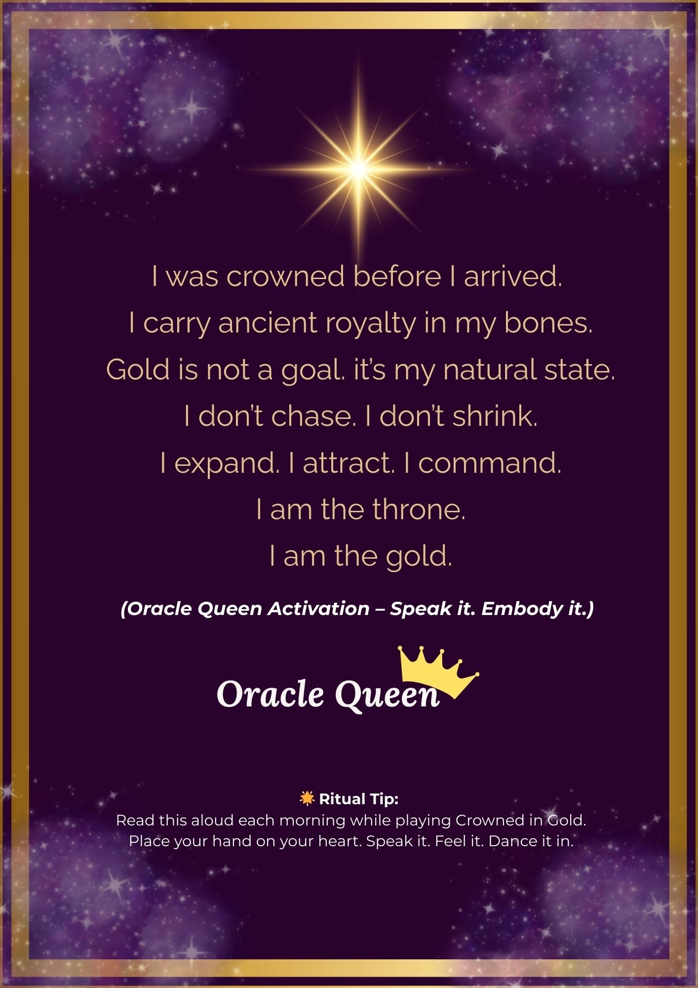 Crowned in Gold- Wealth Activation